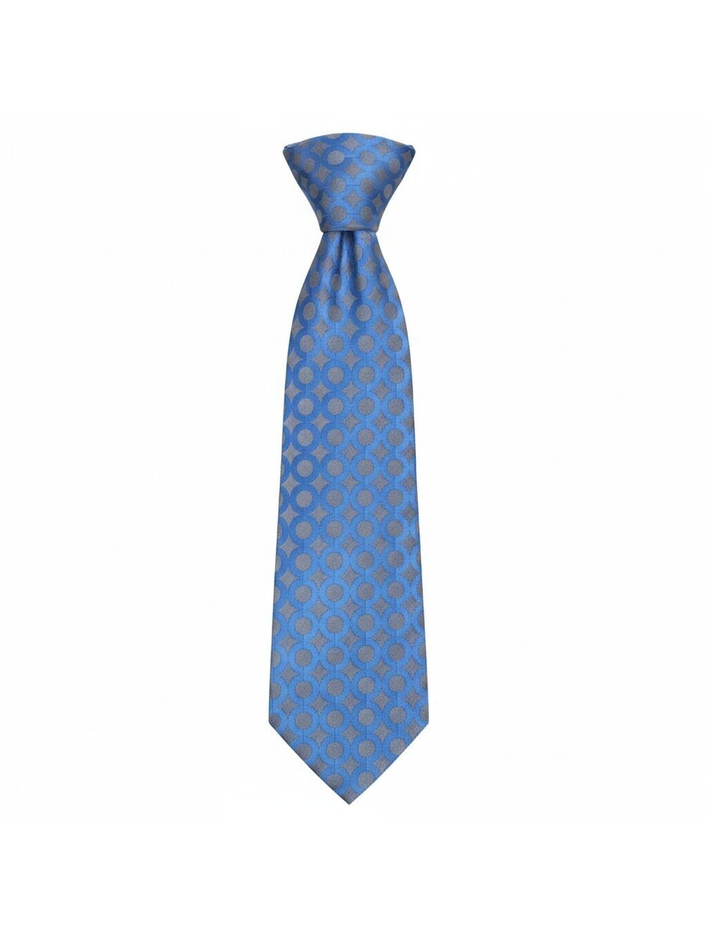 100% Micro Silk Men's Light Blue/Gray Necktie Designed In Italy